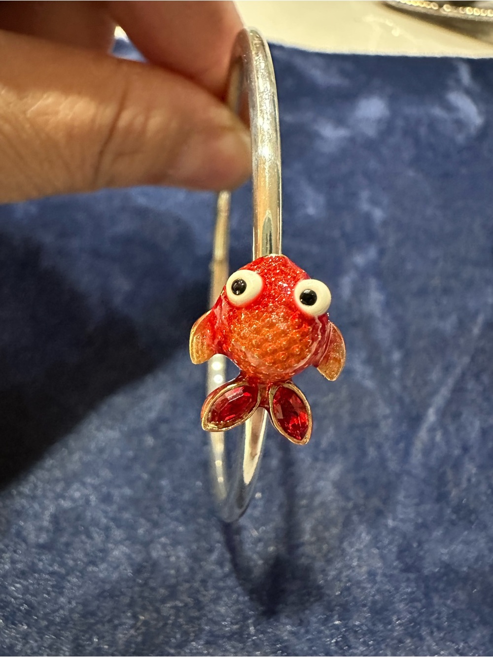 Brighton Red Goldfish Charm Bangle Bracelet - Charming Women's Jewelry